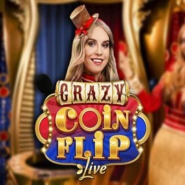 Crazy Coin Flip logo by Evolution at BetPanda Casino