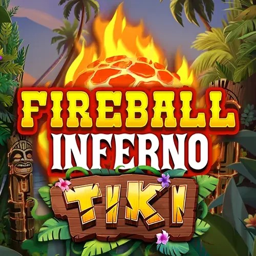 Fireball Inferno Tiki slot logo by NetEnt at BetPanda Casino